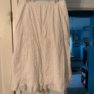 White Eyelet MIDI Skirt, Talbot’s XL